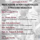 Locandina Convegno Presunzione di non colpevolezza e processo mediatico