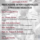 Locandina Convegno Presunzione di non colpevolezza e processo mediatico