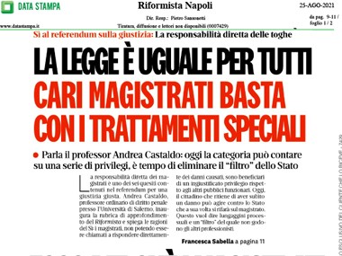 Referendum della giustizia: responsabilità diretta dei Magistrati