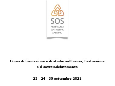 Corso di formazione e di studio sull’usura, l’estorsione e il sovraindebitamento